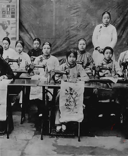 women learning to use sewing machines women learning to use sewing machines